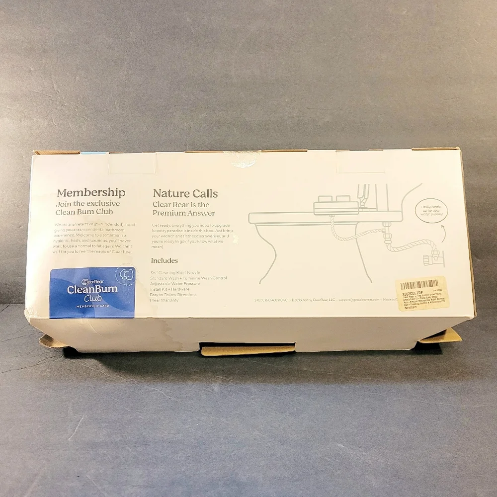 Clear Rear Bidet The Buttler Bidget New Damaged Box